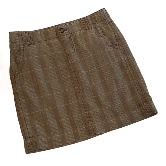 Gap Plaid Four Pockets Knit 90s Retro Casual Button Zip Mini Skirt Size 2 - Picture 6 of 8